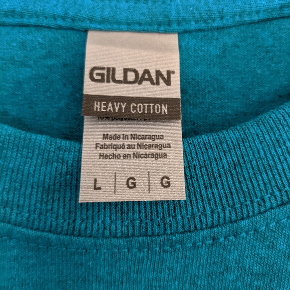 Gildan Adult Large Heavy Cotton Antique Jade Dome Classic Fit T-shirt (NWT) - Picture 2 of 3